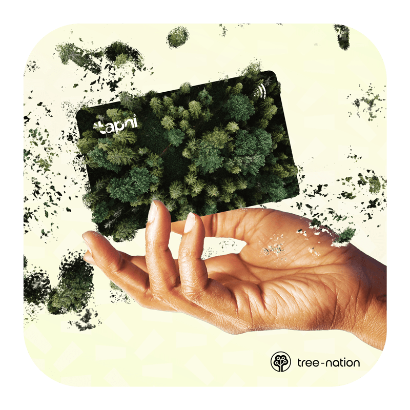 Plant a tree with every purchase! One card, one tree! Tapni x Treenation